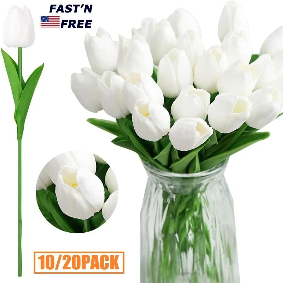 Artificial Tulip Flowers Real Touch Bouquet 1/5/10/15PCS Fake Tulips Home Weddin