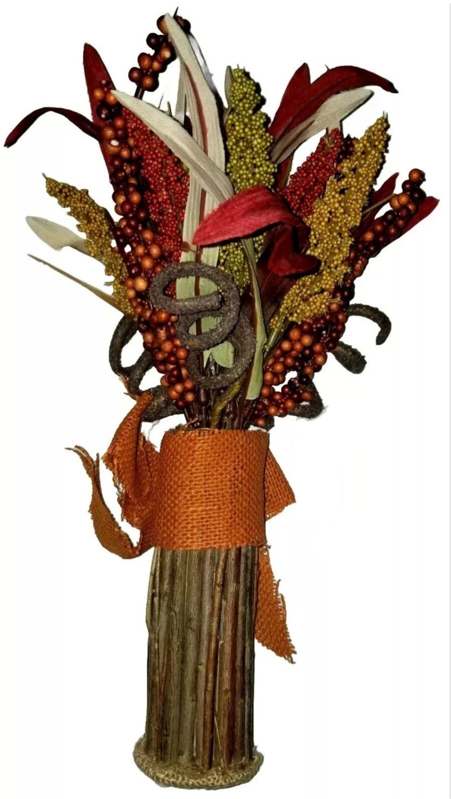 Autumn/Fall Color Artificial Flora & Berry Twig Bouquet Thanksgiving Slender