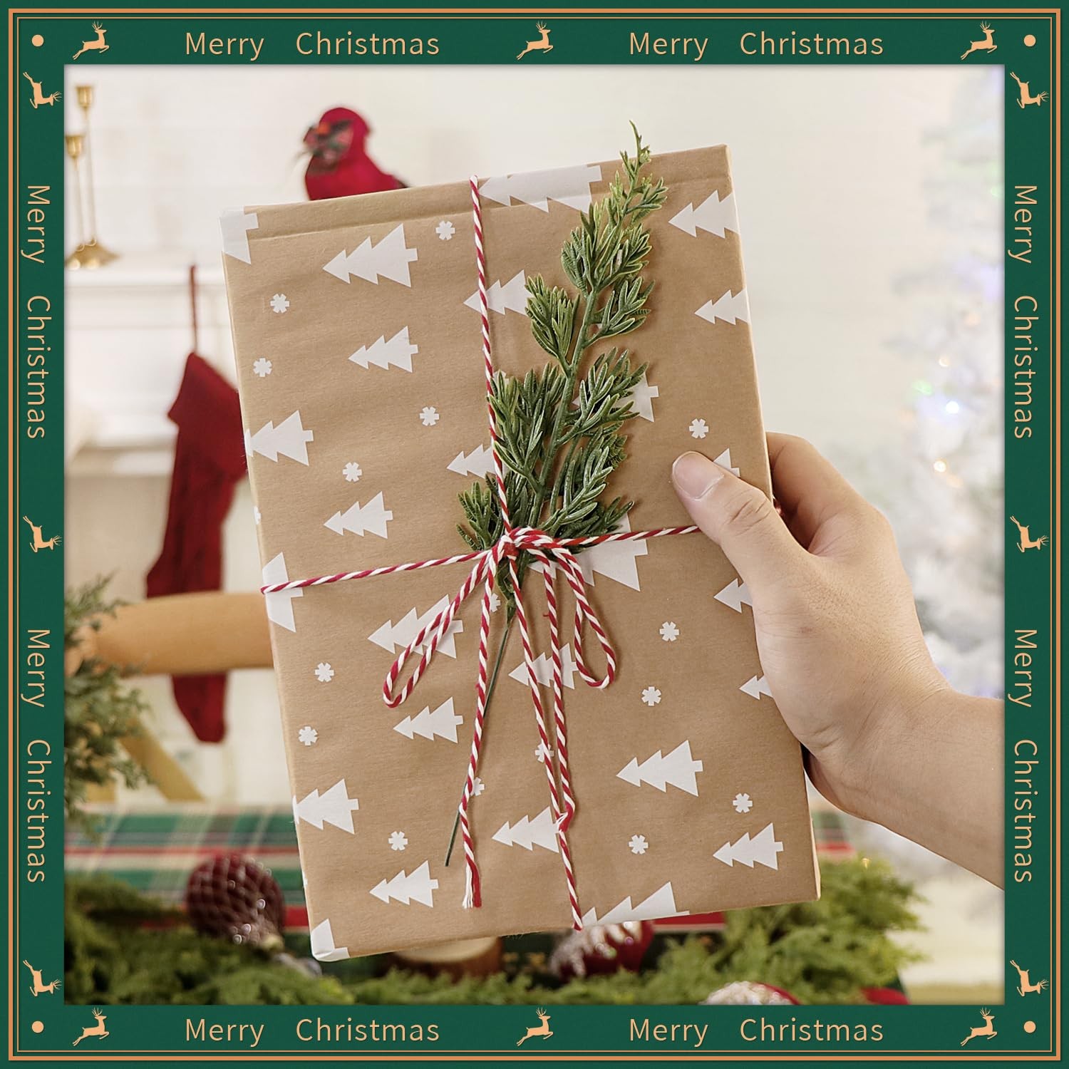 24 Pcs Christmas Artificial Pine Branches,10.5″ Faux Evergreen Norfolk Pine S…