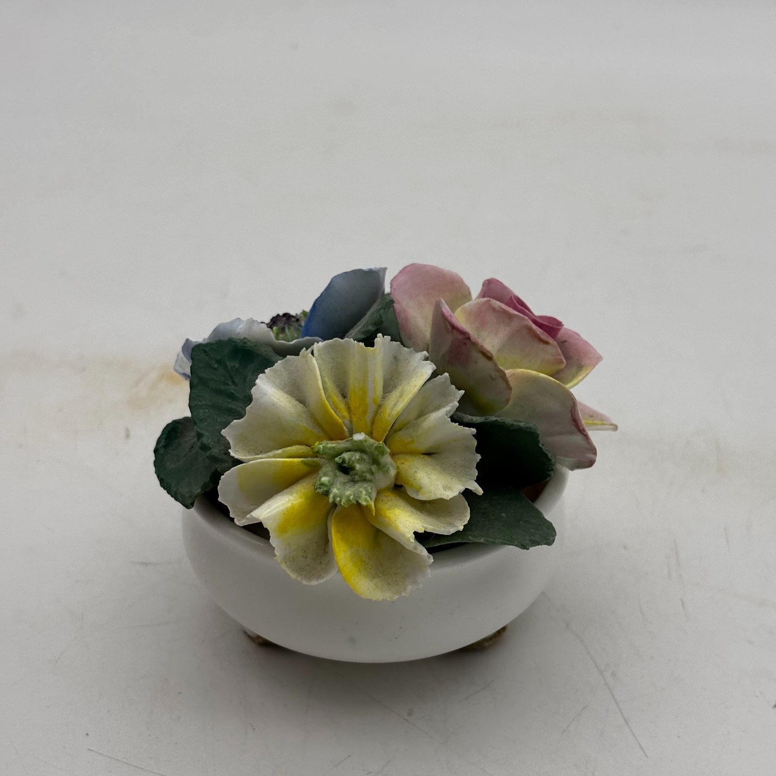 Crown Staffordshire England Fine Bone China Flower Bouquet Figurine Handcrafted