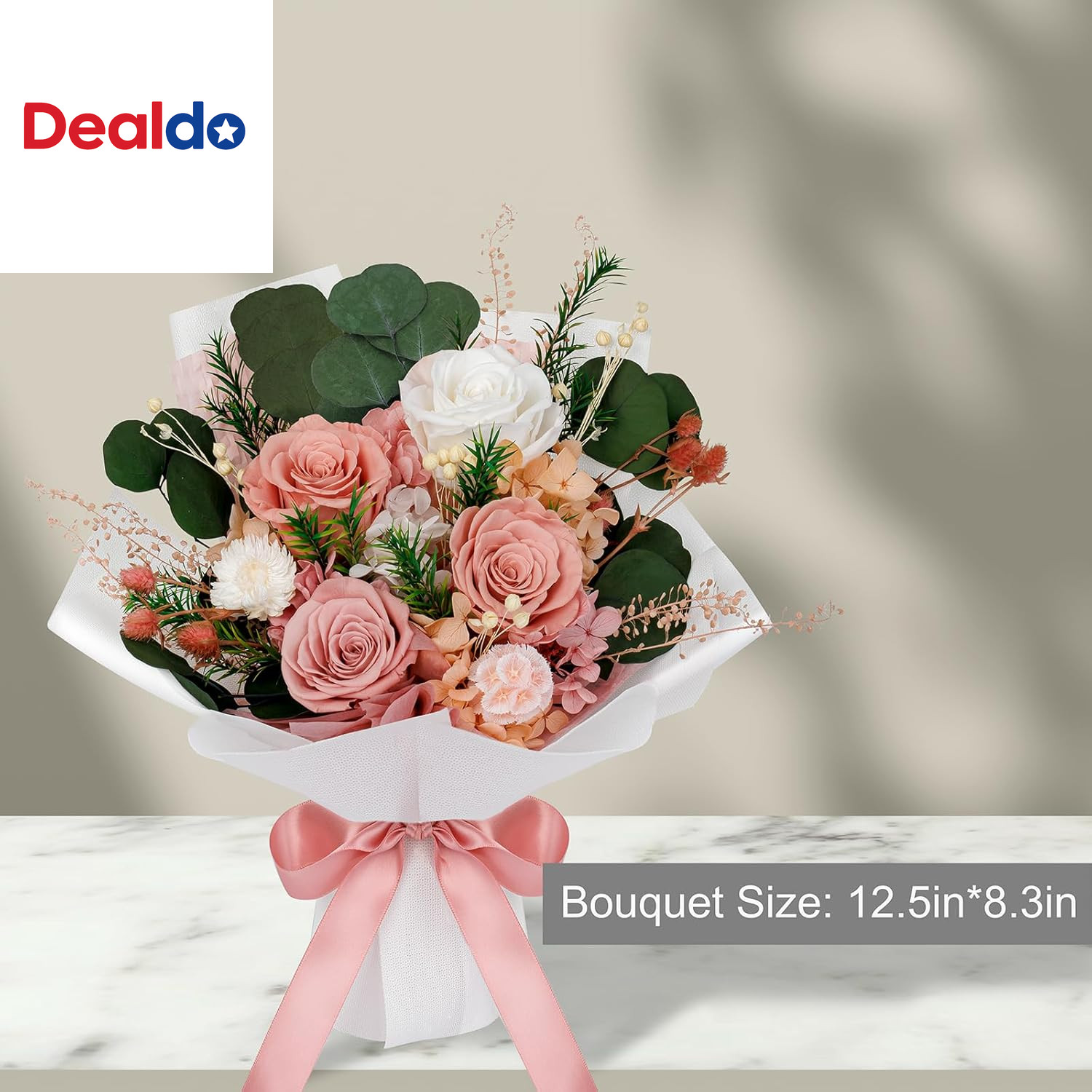 4 Roses Mixed Bouquet for Mother’S Day, Flowers for Delivery, Preserved Flowers