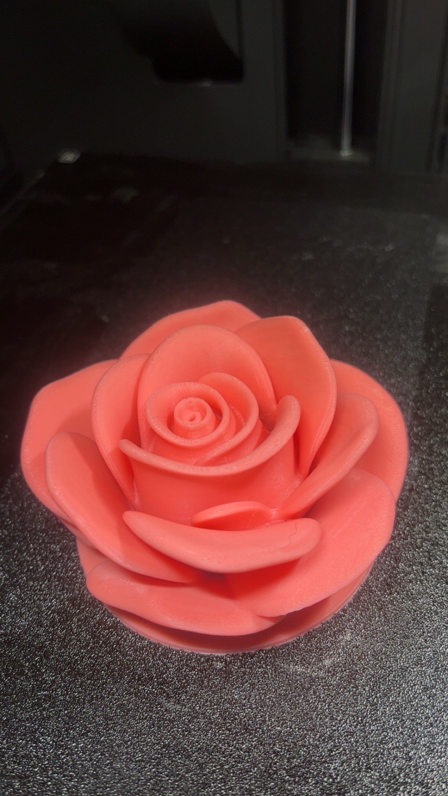 Artificial Coral Rose Flower Arrangement in Decorative Pot, Romantic Centerpiece