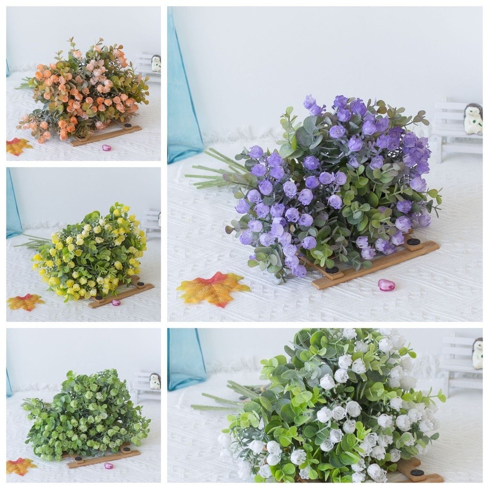 38cm European Style Artificial Flower with Small Round Berries for Shelf