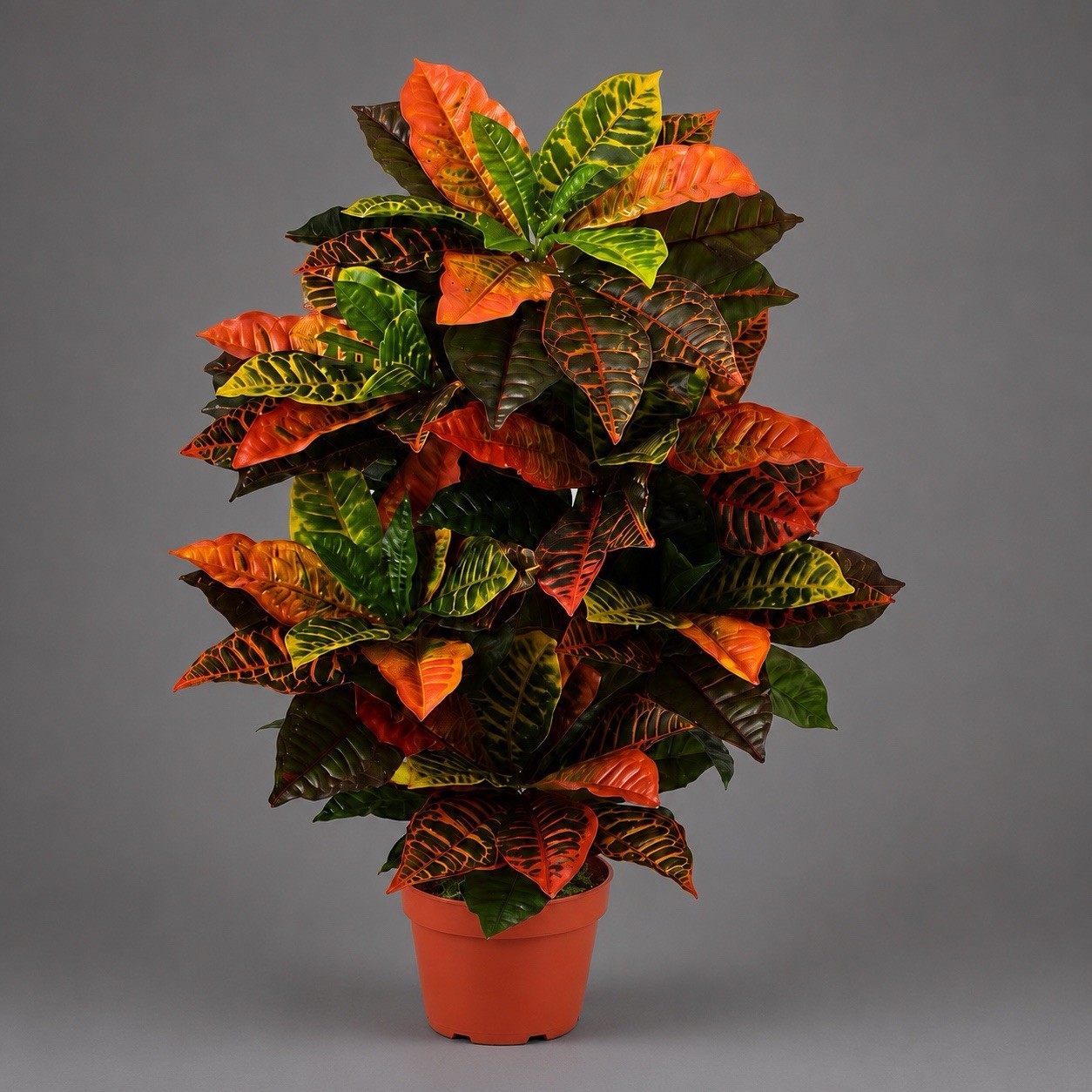 39” Artificial Croton Autumn Plant Lifelike Touch Fall Home Office Decor.