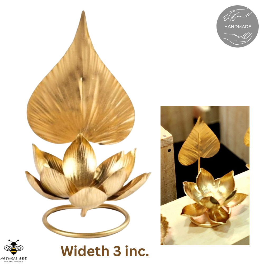 Thai Gold Lotus Flower Ornament Temple Style Buddha Altar Meditation Home Decor