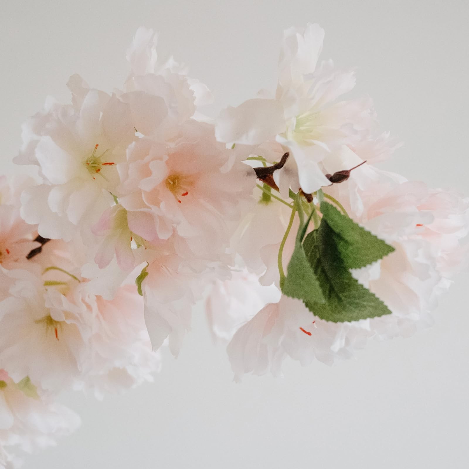 47.2 inches Cherry Blossom Branches, 3 Pieces Artificial Flower Branches, Ext…