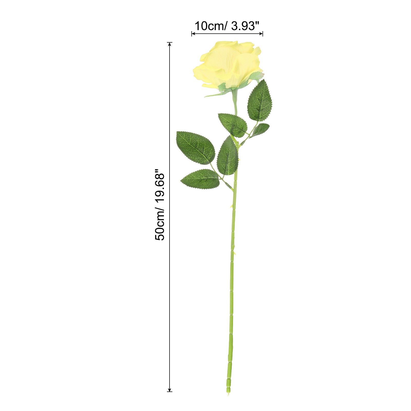 12 Pcs Pale Yellow Roses Artificial Flowers Velvet Rose with Stems