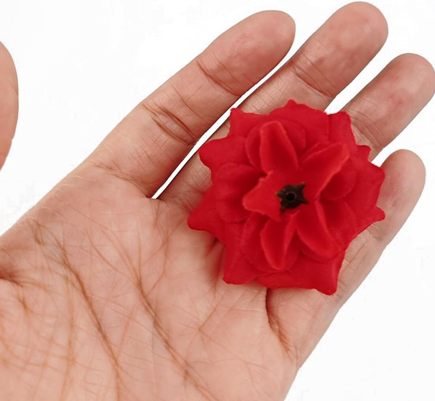55PCS Red Roses Buds Artificial Flowers Bulk, 1.2″ Small Silk Fake Roses Flow…