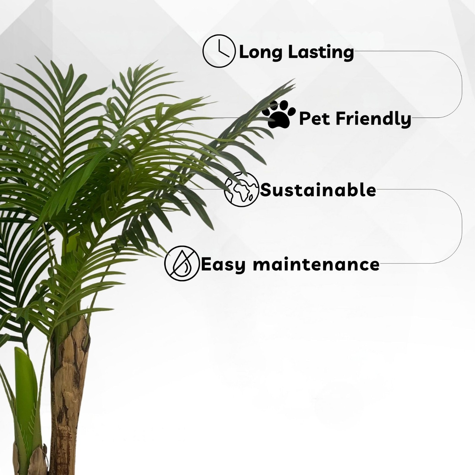4ft Artificial Palm Tree – Realistic Tropical Indoor Plant, Home Decor, Lifelike