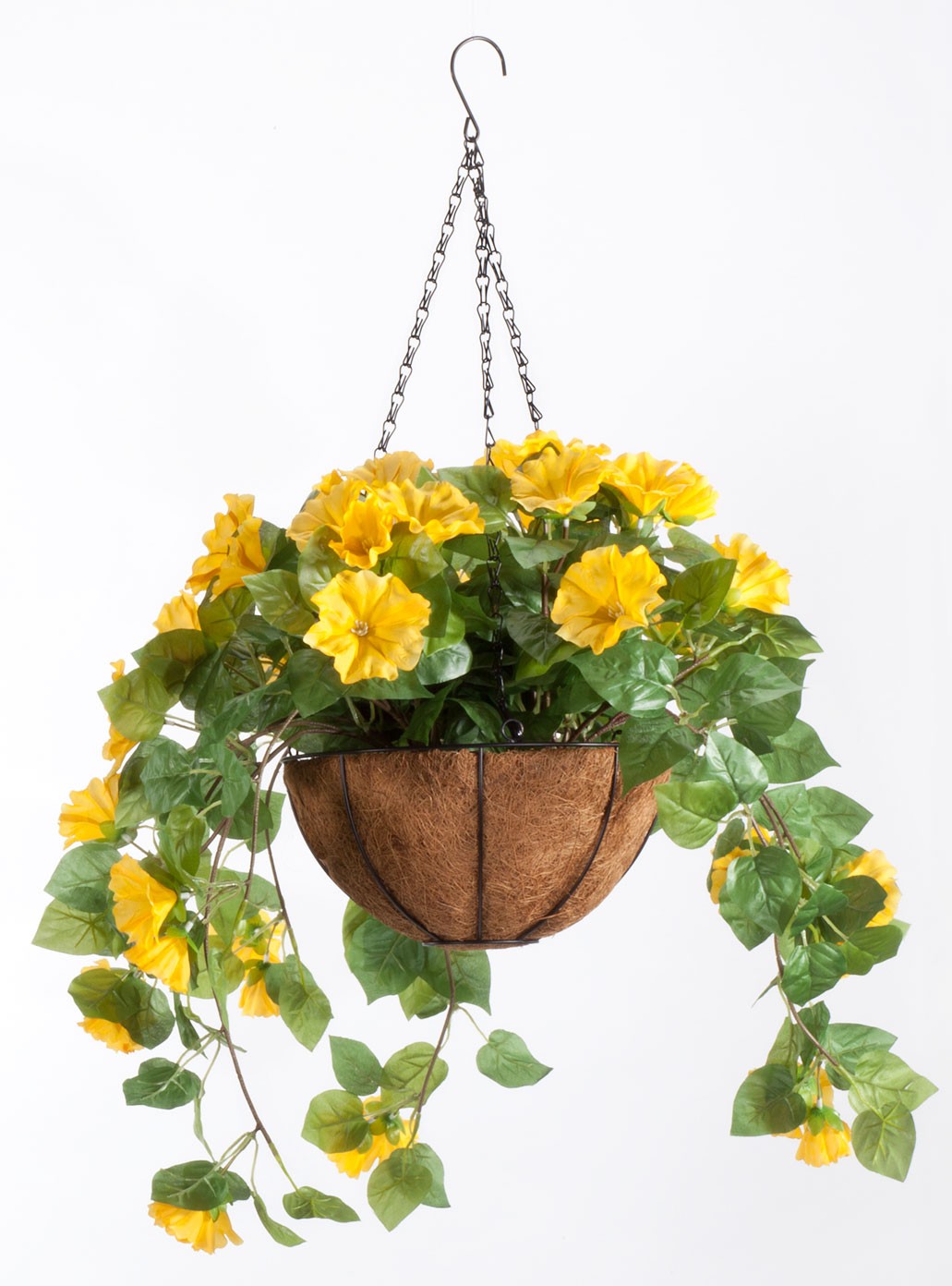 Fully Assembled Petunia Hanging Basket by OakRidge, White
