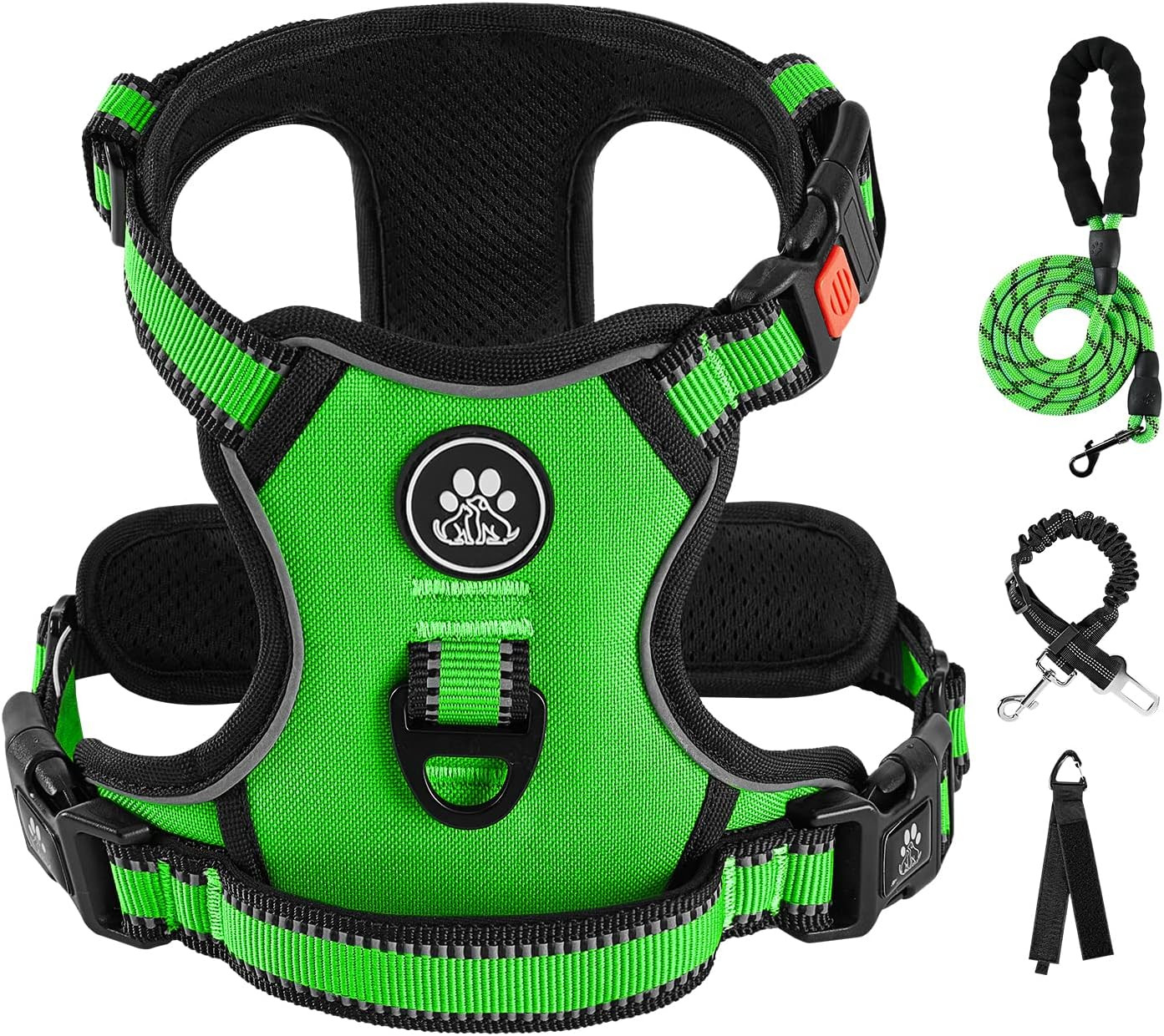 No Pull Dog Harness for Small Dogs, Dog Vest Harness with Leash, Safety Belt and