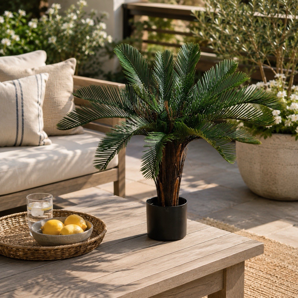 2’ Cycas Artificial Palm Tree UV (Indoor/Outdoor) Home Decor. Retail $106
