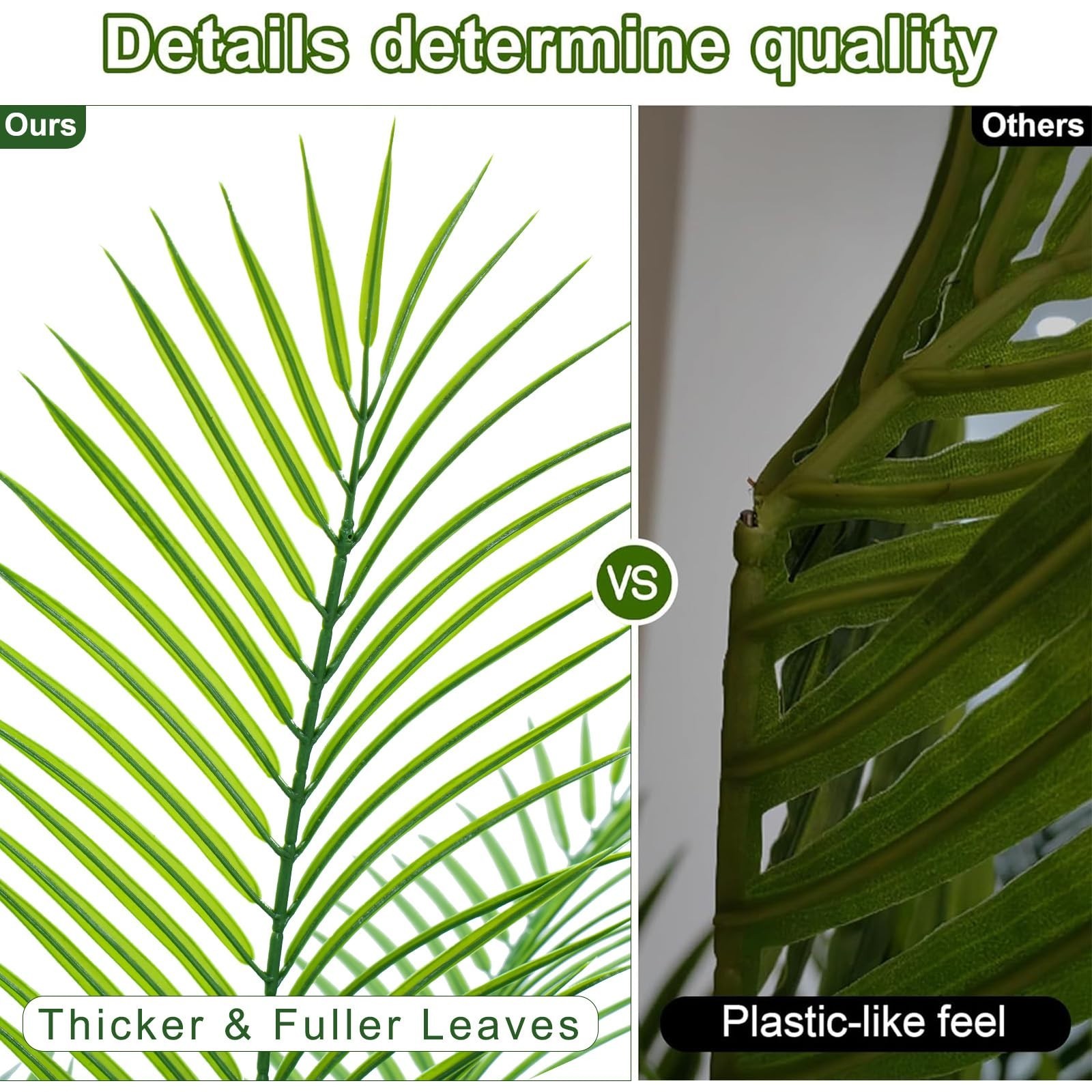 5ft Artificial Phoenix Palm Tree – Faux Coconut Silk Tropical Plant for Home, Of