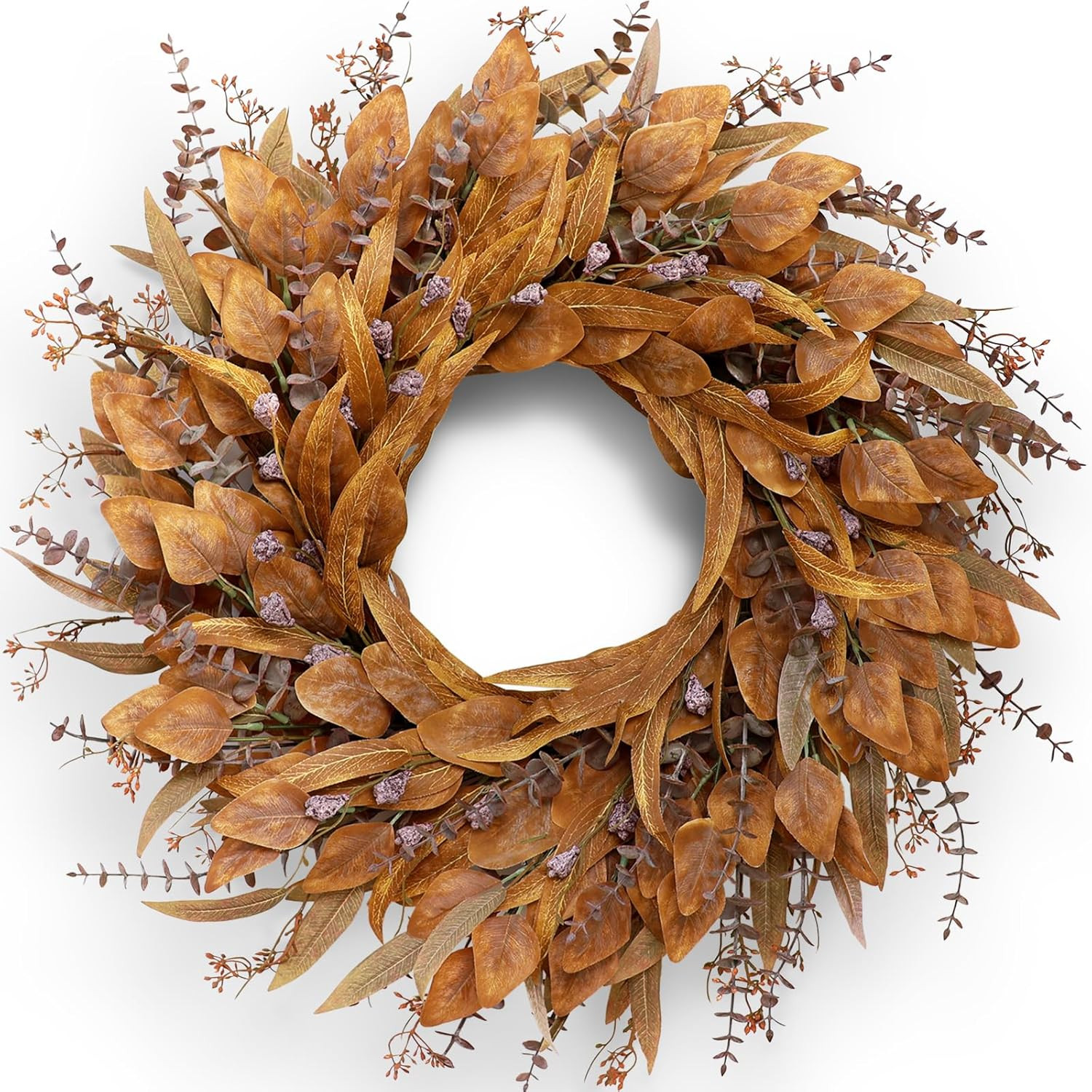 26” Eucalyptus Wreath for Front Door – Autumn Large Artificial Eucalyptus Outdo