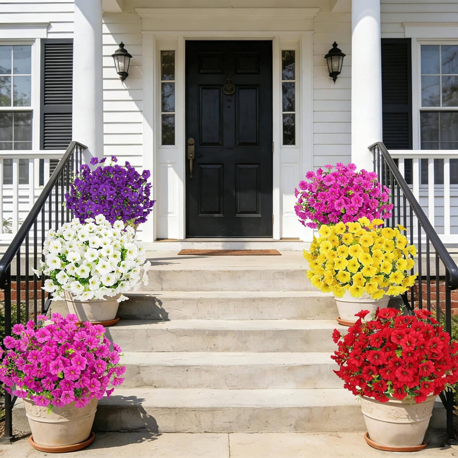 20 Pcs Artificial Morning Glory Flowers for Outdoors, Multicolor | Realistic