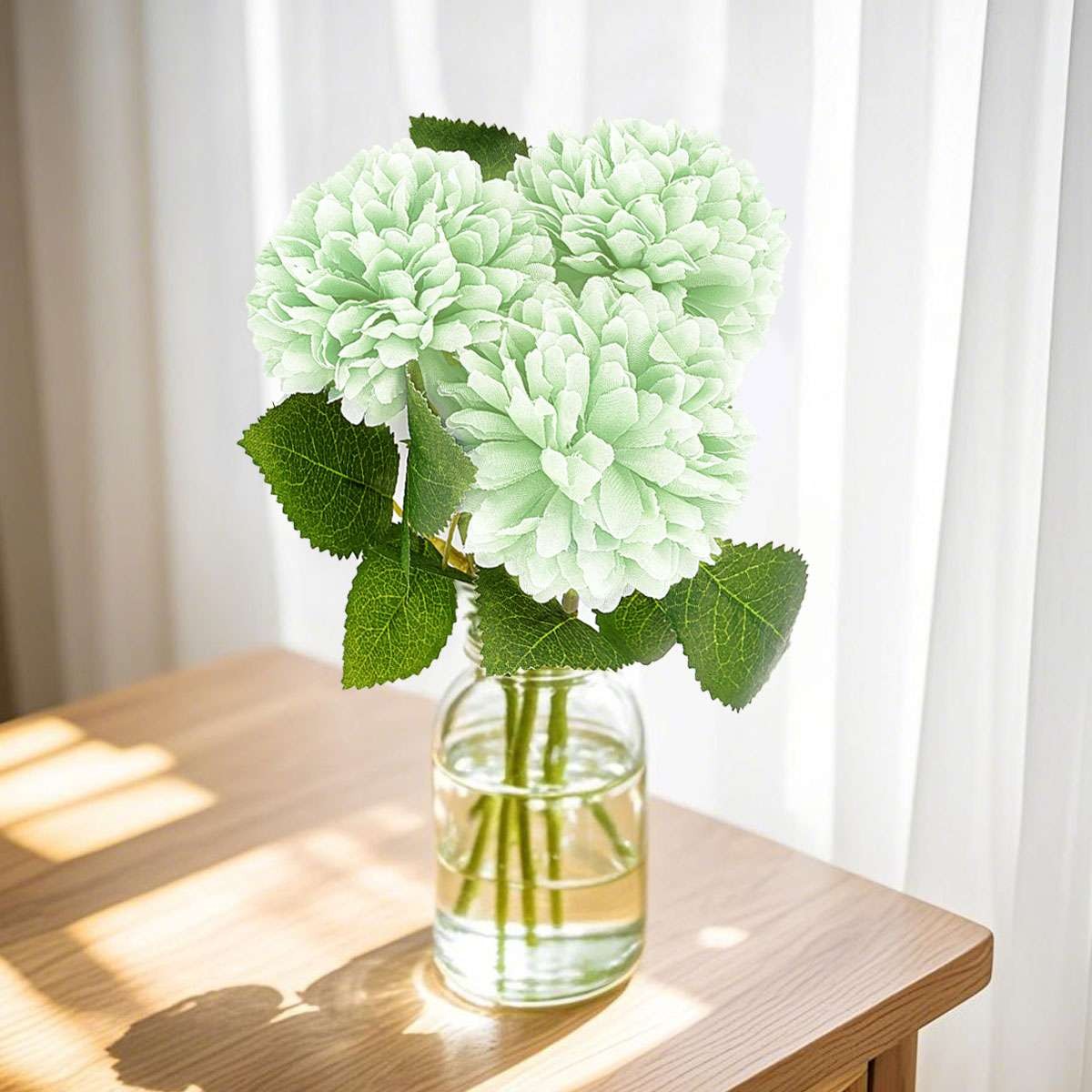 Artificial Chrysanthemum Flowers Silk Hydrangea Bridal Bouquet Home Decor Xmas