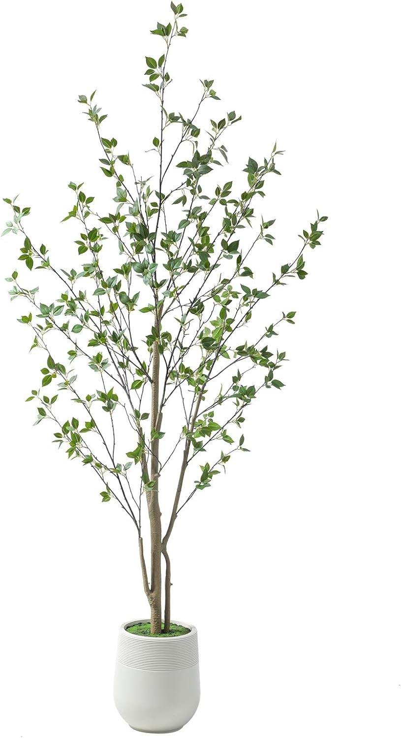 6ft Artificial Minimalist Citrus Tree W/ Lifelike Leaves 72in Faux Citrus Tree