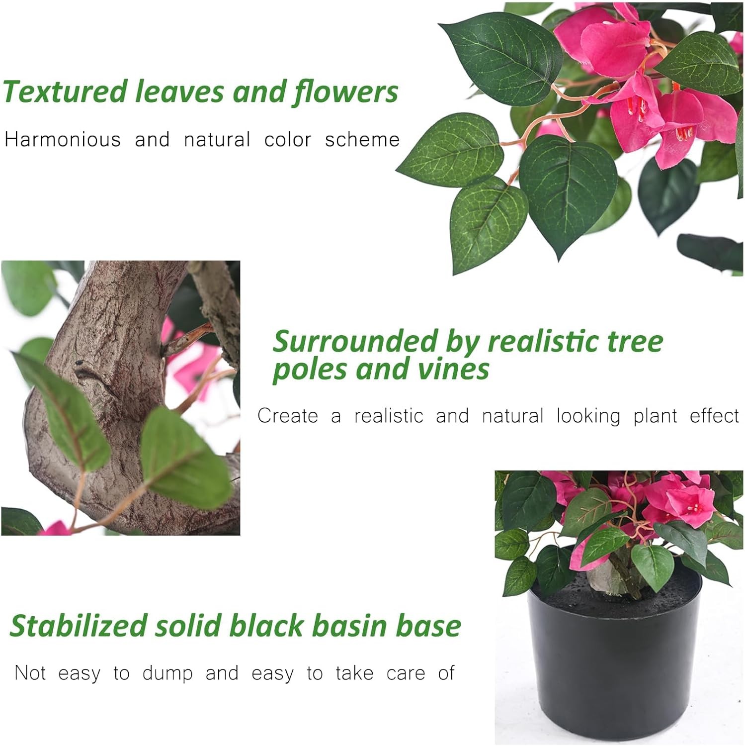 Artificial Bougainvillea Tree -5FT Faux Bougainvillea Tree with Realistic