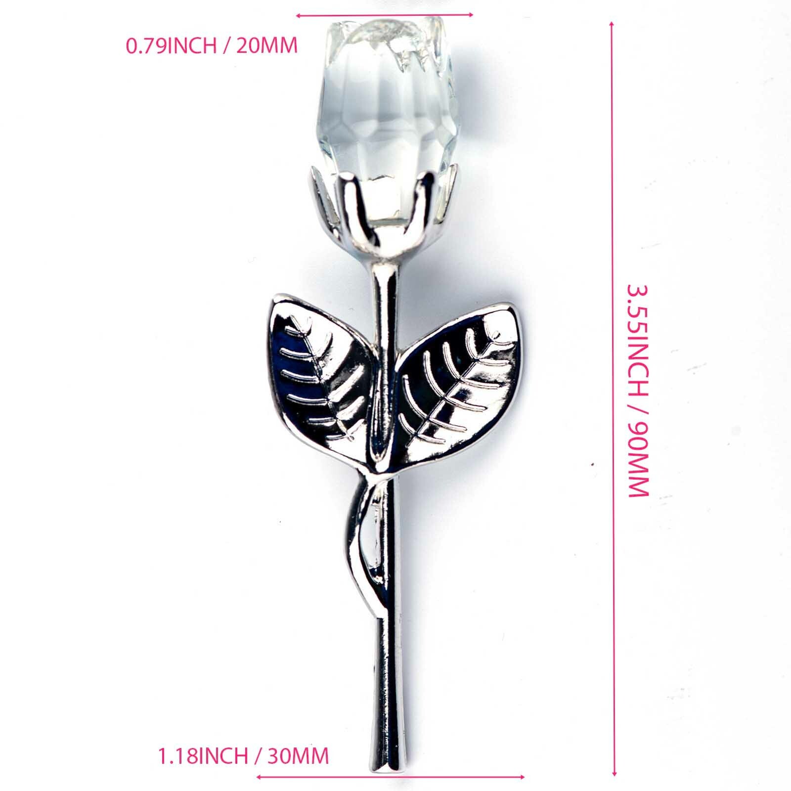 Crystal Rose Eternal Flower Figurine Gift for Women on Birthday, Mother’s Day..