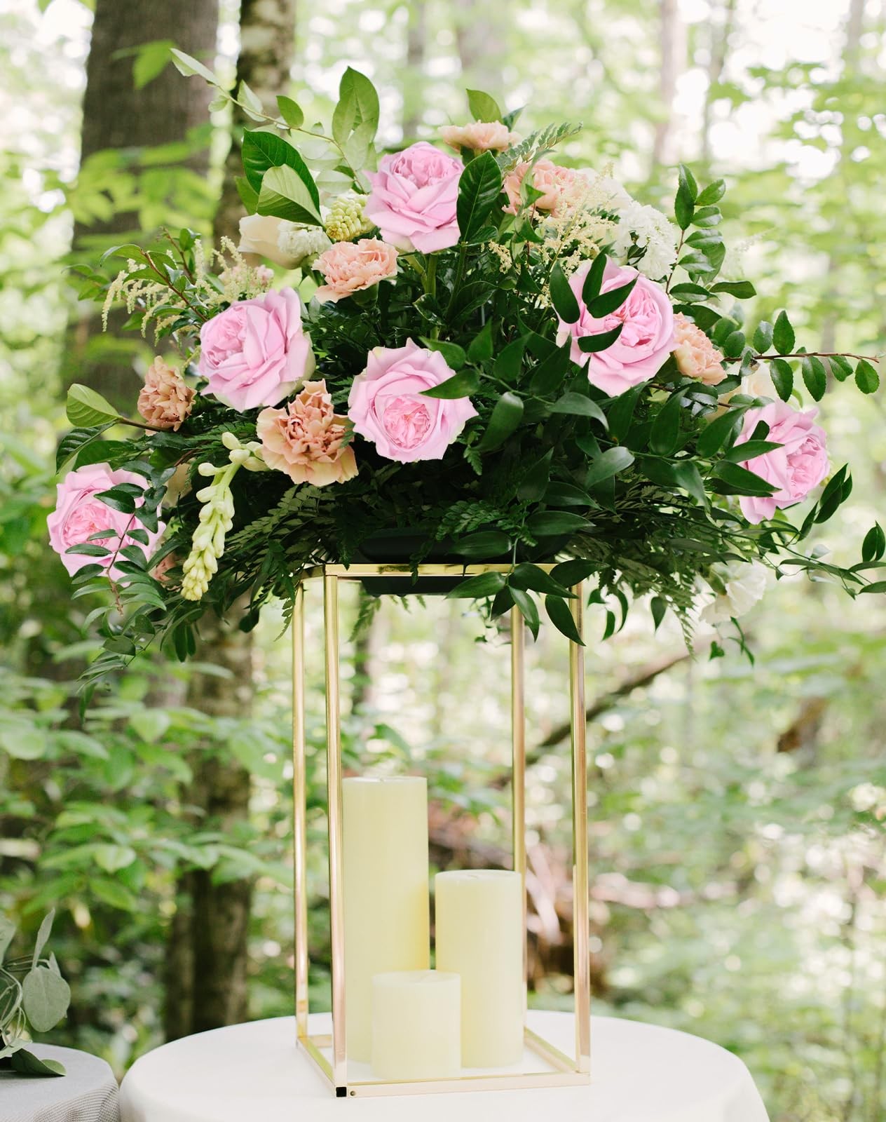 3PCS Ligh Pink Austin Rose Artificial Flowers 5.1″ Large Fake Rose 23.62″ Lon…