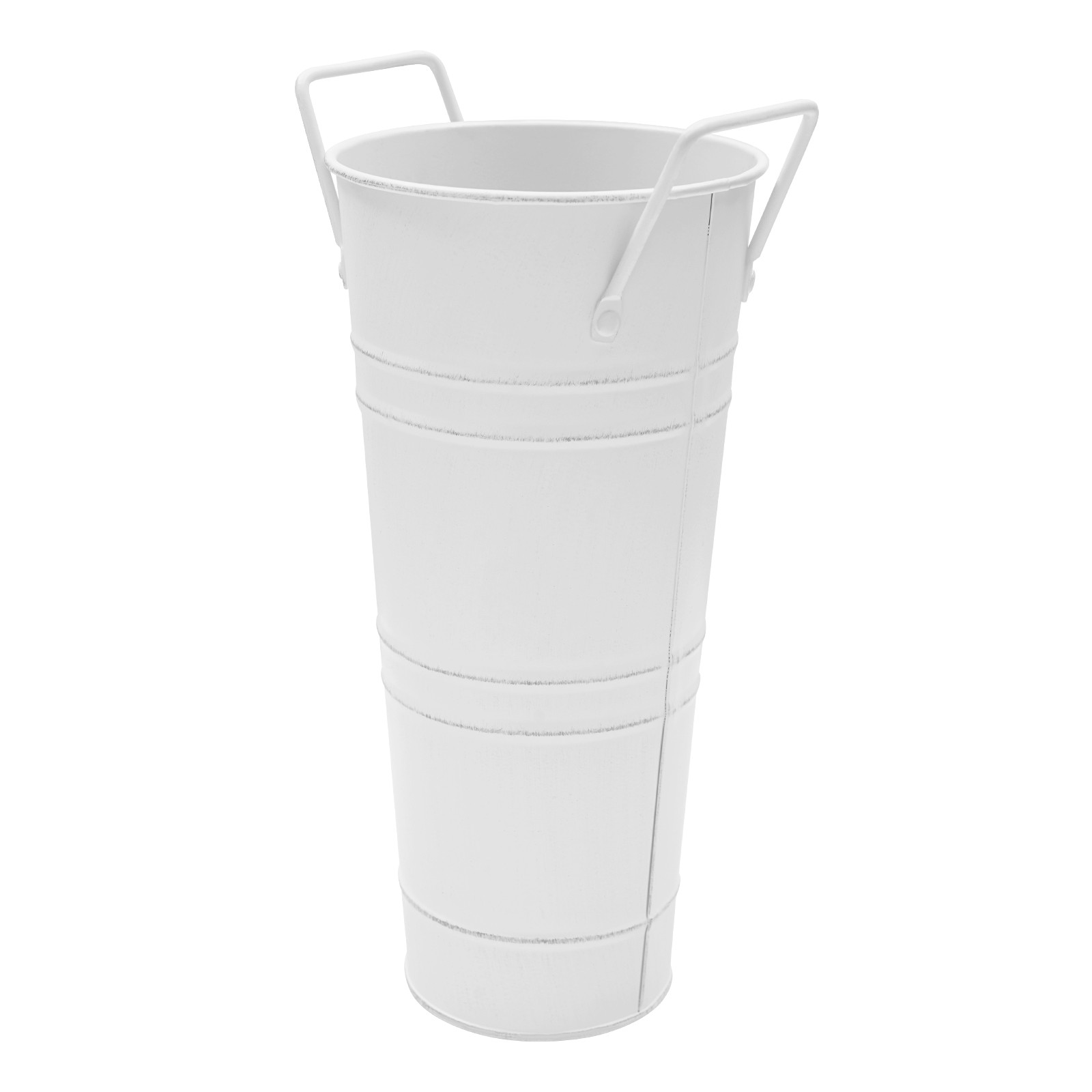 12 Pcs Flower Display Buckets White Metal Plant Pots Outdoor Garden Wedding