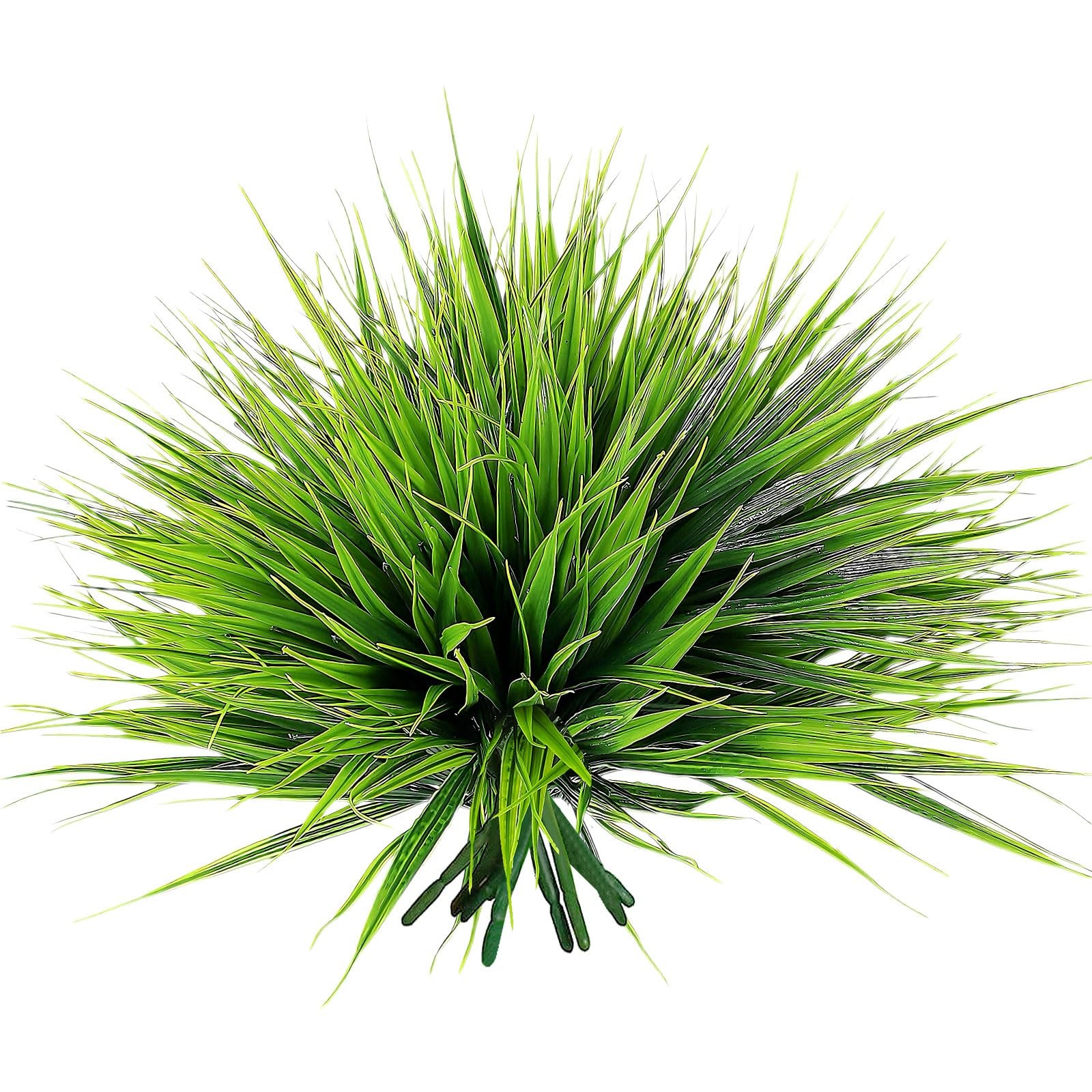 12 Bundles Artificial Grass Fake Plants，Outdoor Fake Grass for Pot UV Resista…