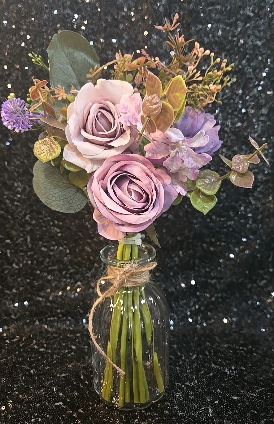 Artificial Floral Flowers Centerpiece + Vase Set of 5 Table Decor Wedding Party