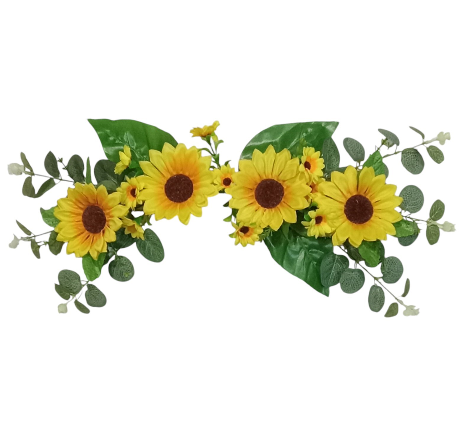 Sunflower 20″ (Display-Ready) Wall Door Window Arch Swag Silk Flower Decor B2265