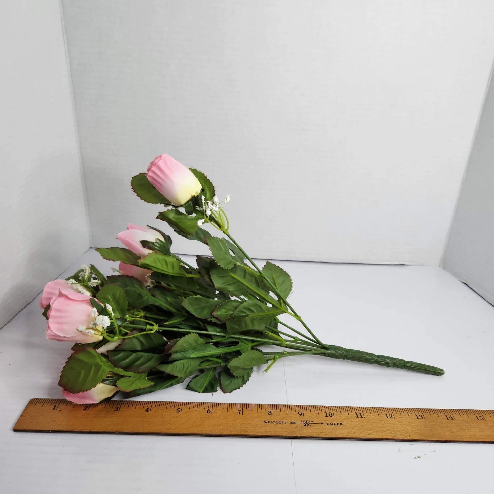 Artificial Silk Flower Lot Roses Lily Pink White Floral Craft Wedding Decor