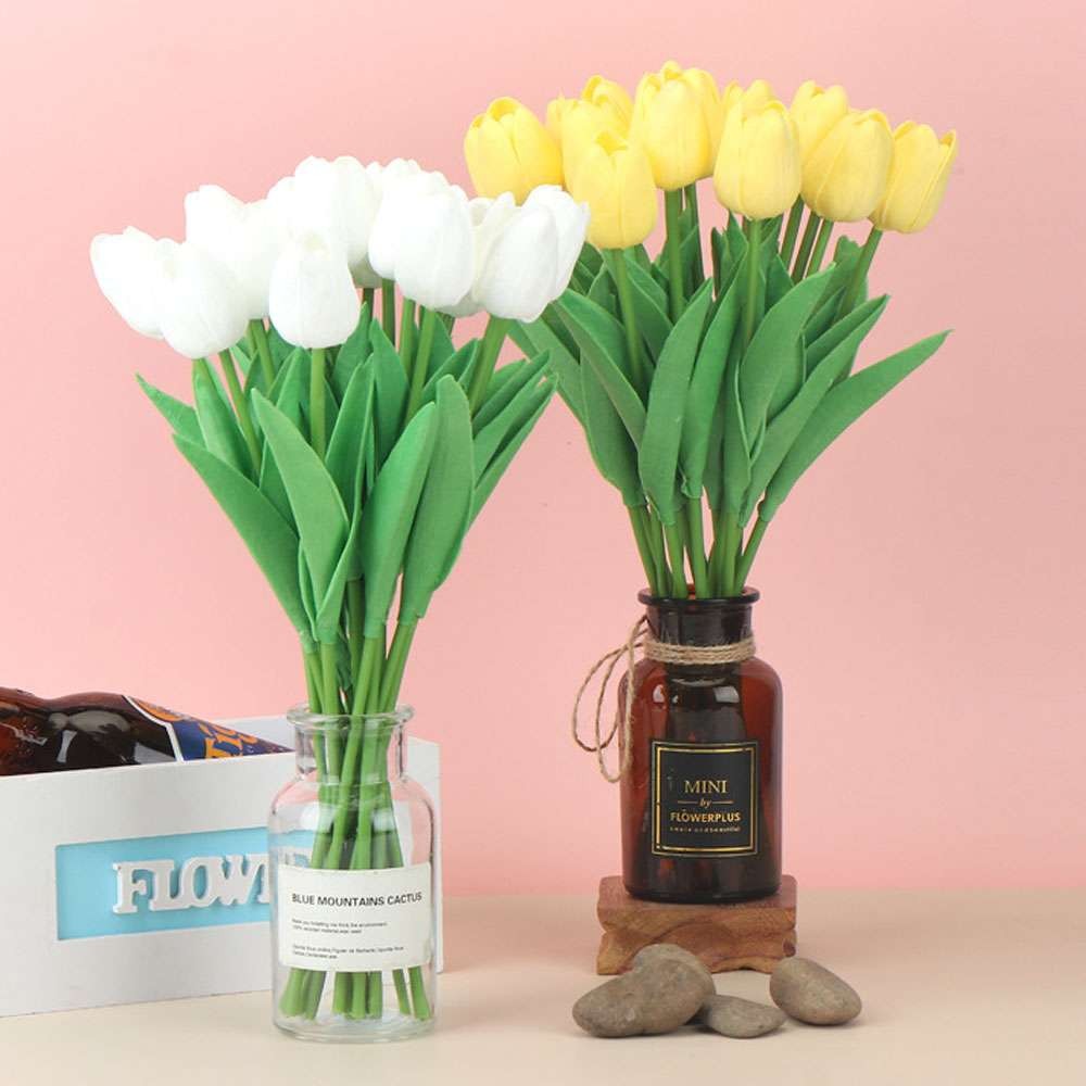 Artificial Tulips Real Touch Bridal Home Wedding Party Festival Decor