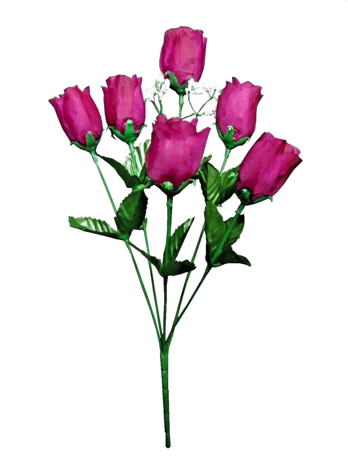 (12-Pack) Wine Rose 14″ Bush Home Value Silk Flower In/Outdoor Decor Craft