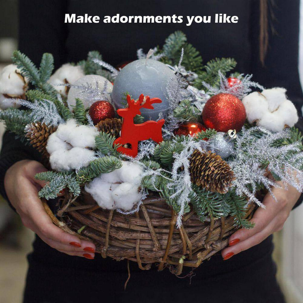 0.39 In. Natural Grapevine Artificial Vine Garland 15.7 Ft. Brown Decorative for