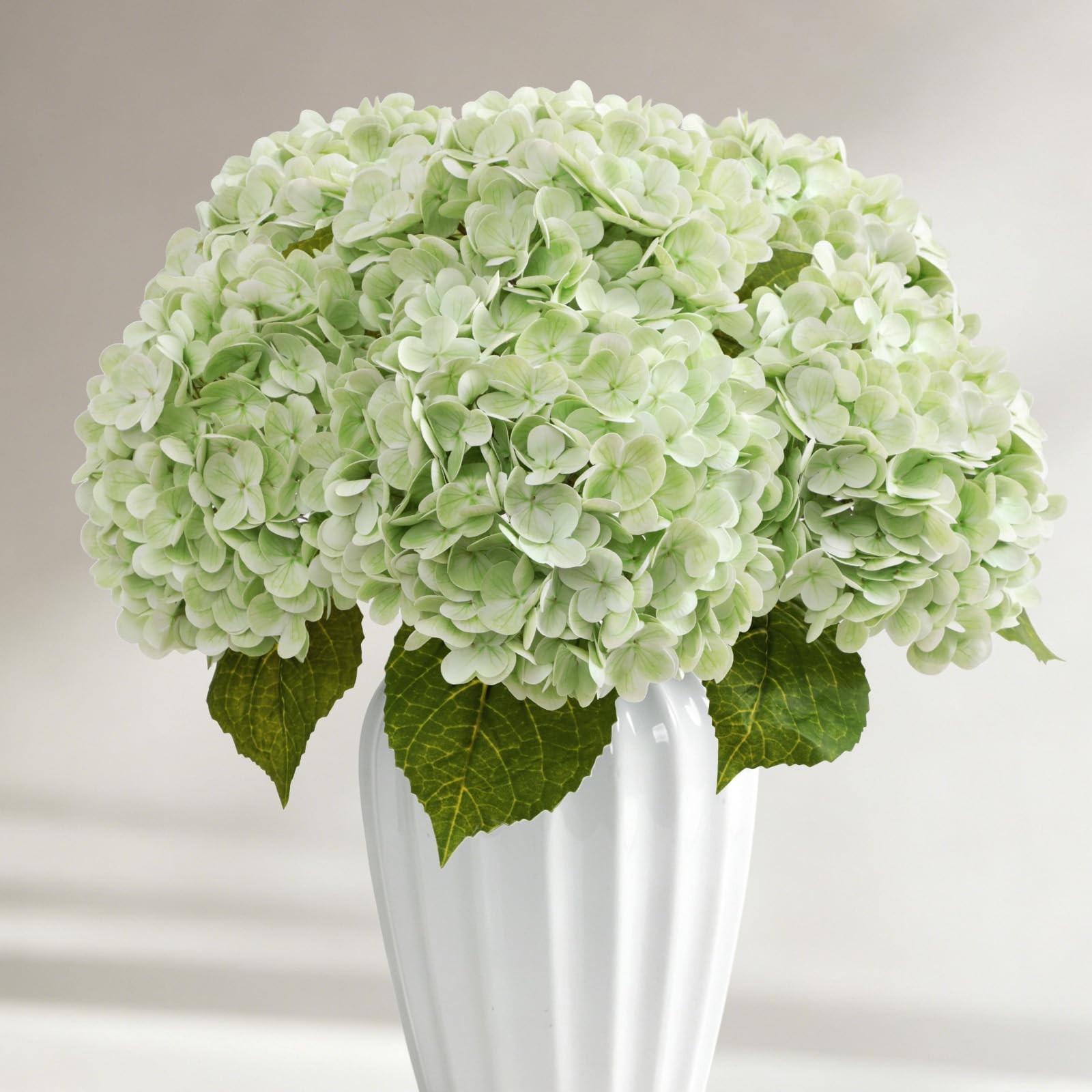6Pcs Hydrangea Artificial Flowers,Realistic Latex Faux Hydrangeas with Long S…