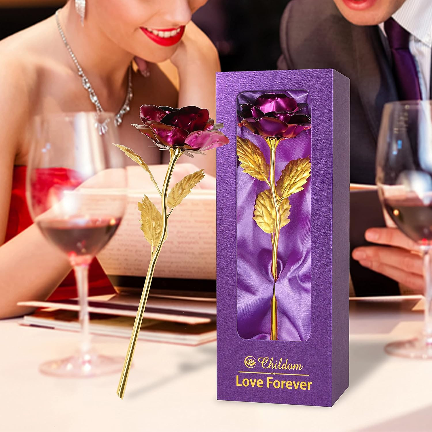 Birthday Gifts for Women Mom,Forever Purple Rose Flower for Delivery Prime | Chr