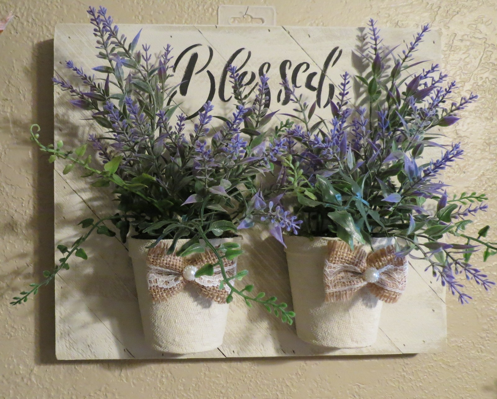 Lavender Decorative “Blessed” wall hanger