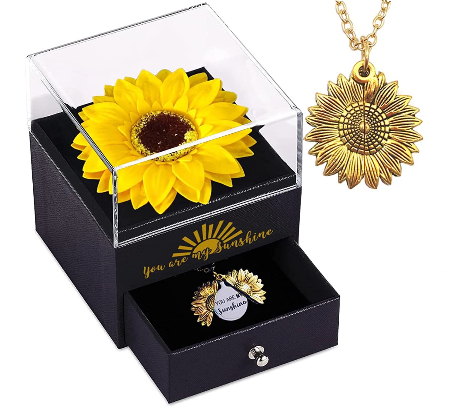 Sunflower Gifts for , You Are My Sunshine Necklace Gift