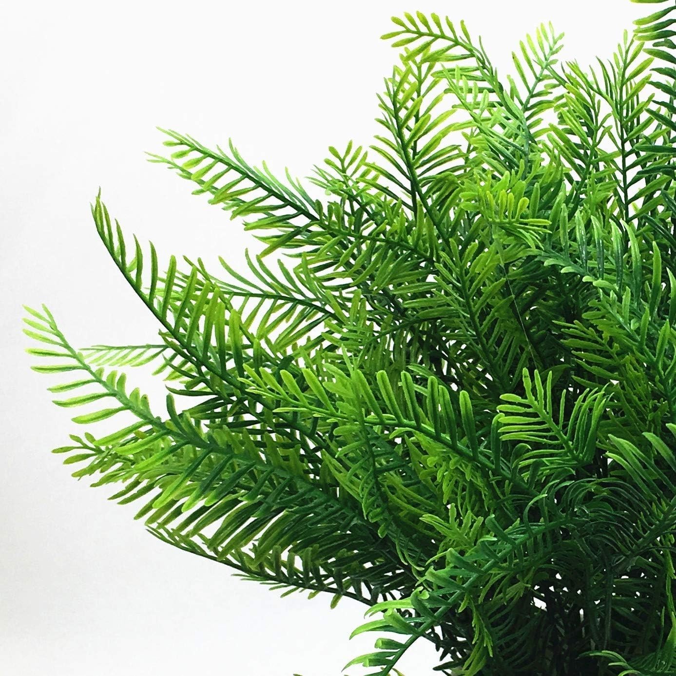 Artificial Shrubs, Plastic Plants Bamboo Grass Fake Green Bushes Greenery Lea…
