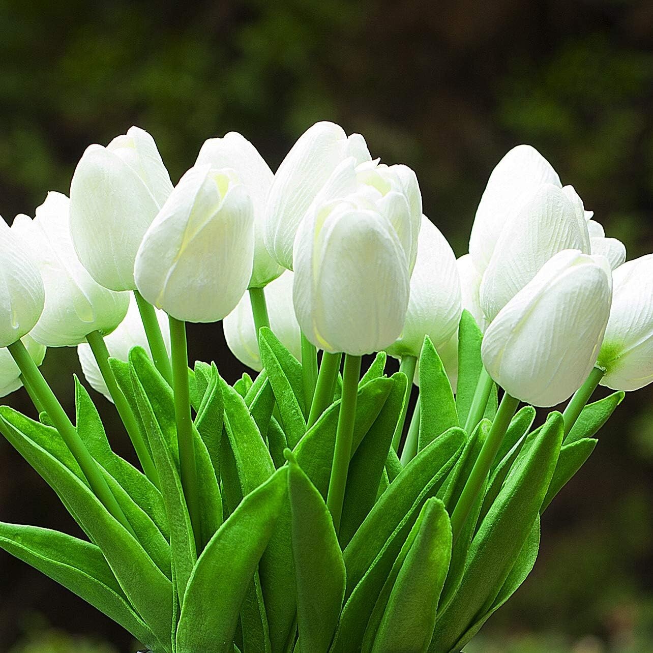 Luxurious 20-Piece Artificial Tulips Arrangement in Faux Water – Indoor/Outdoor