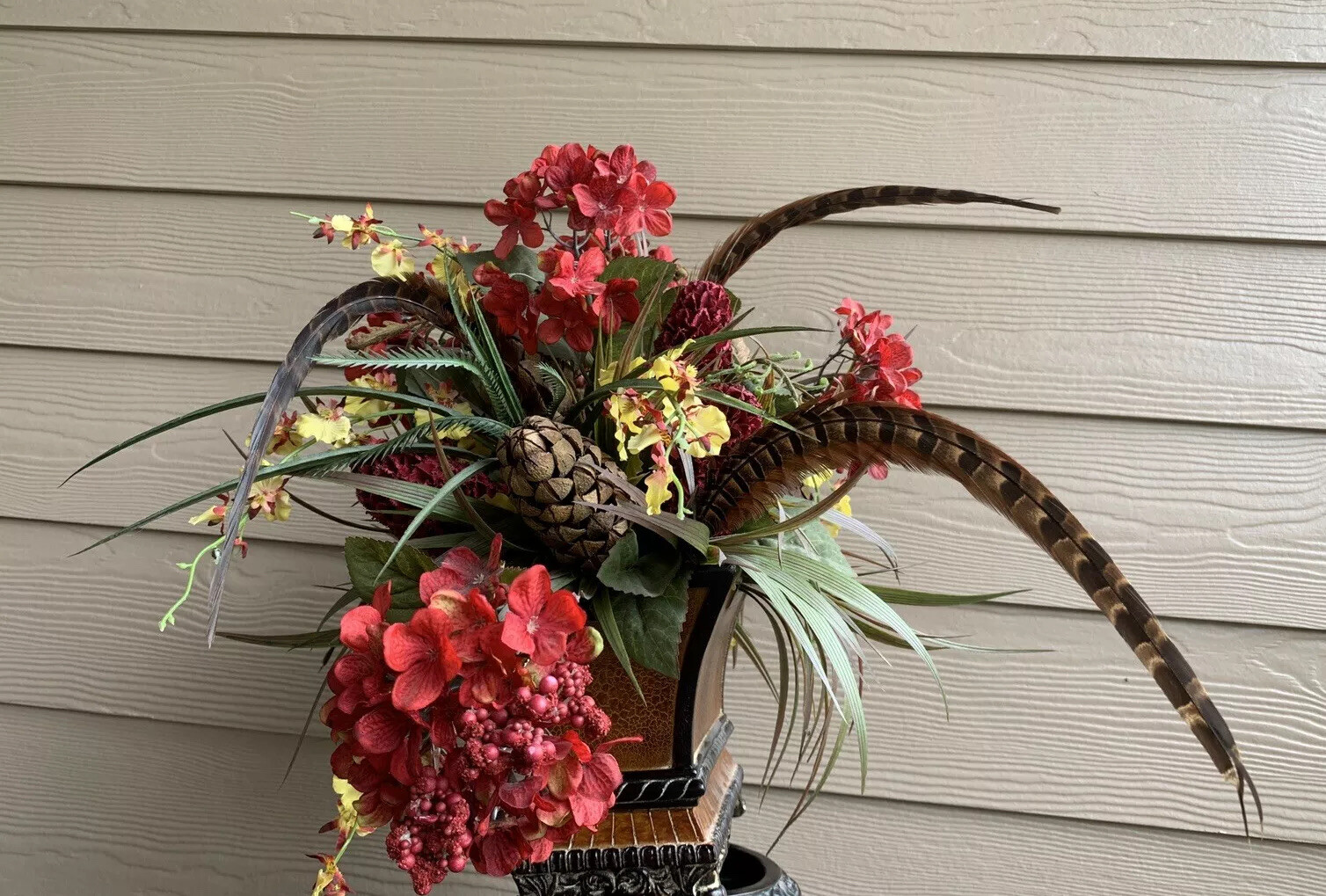 Artificial Fake Floral Plastic Variety Flower Twig Basket Plant Home Decoration