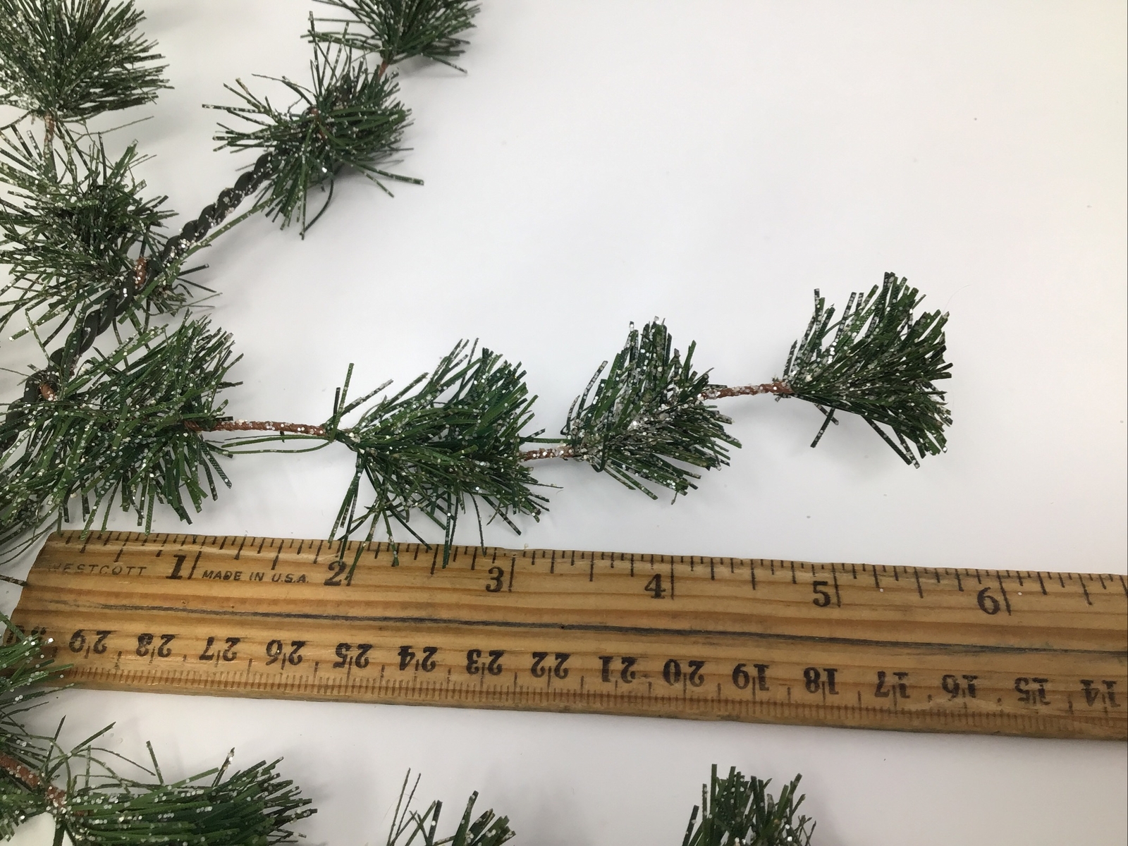 Pine Floral Pick Flocked 25” Arrangement Basket Vase Filler 2 Picks Artificial