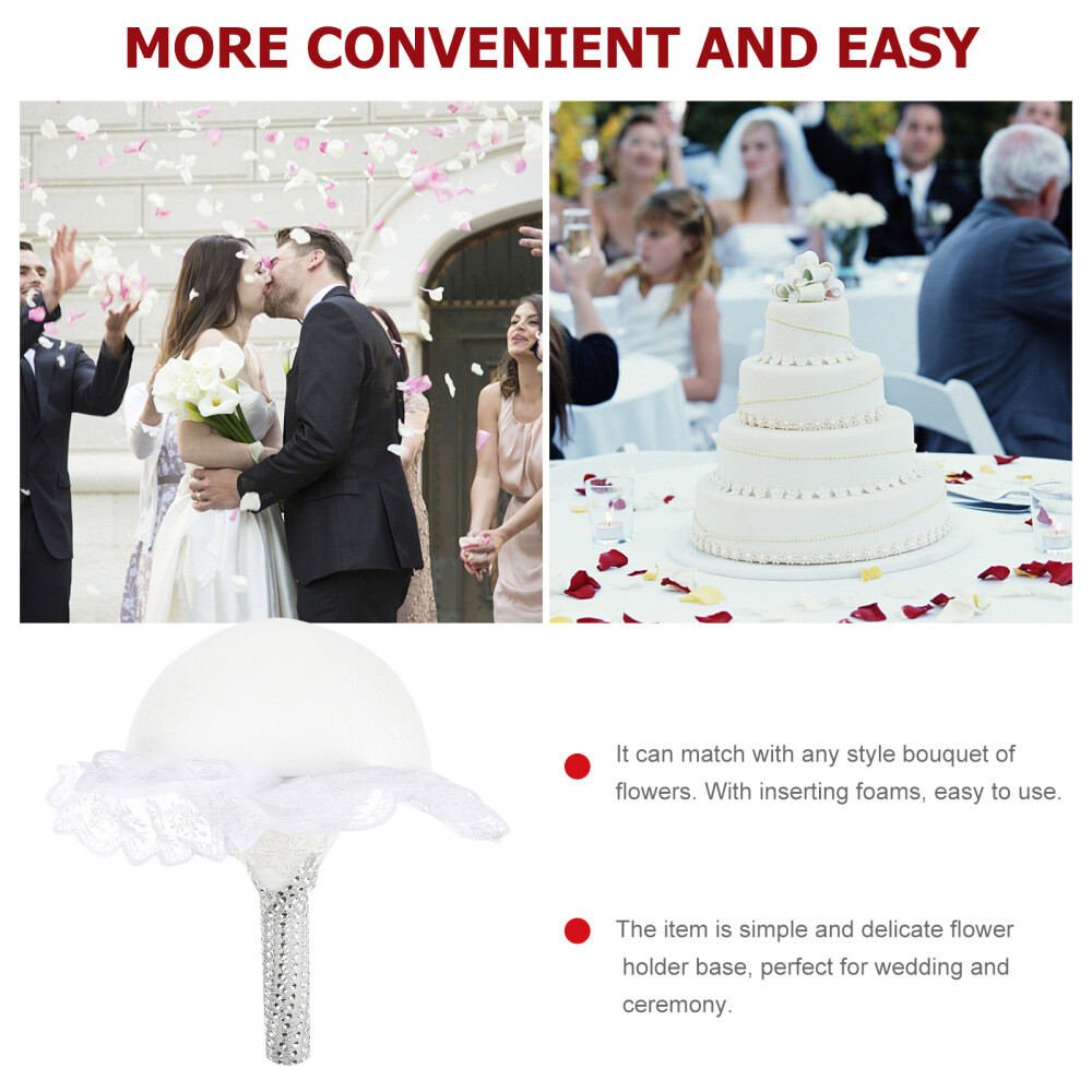 Bride Flower Bouquet Holder Wedding Bridal Bouquet Holder Foams Floral Handle