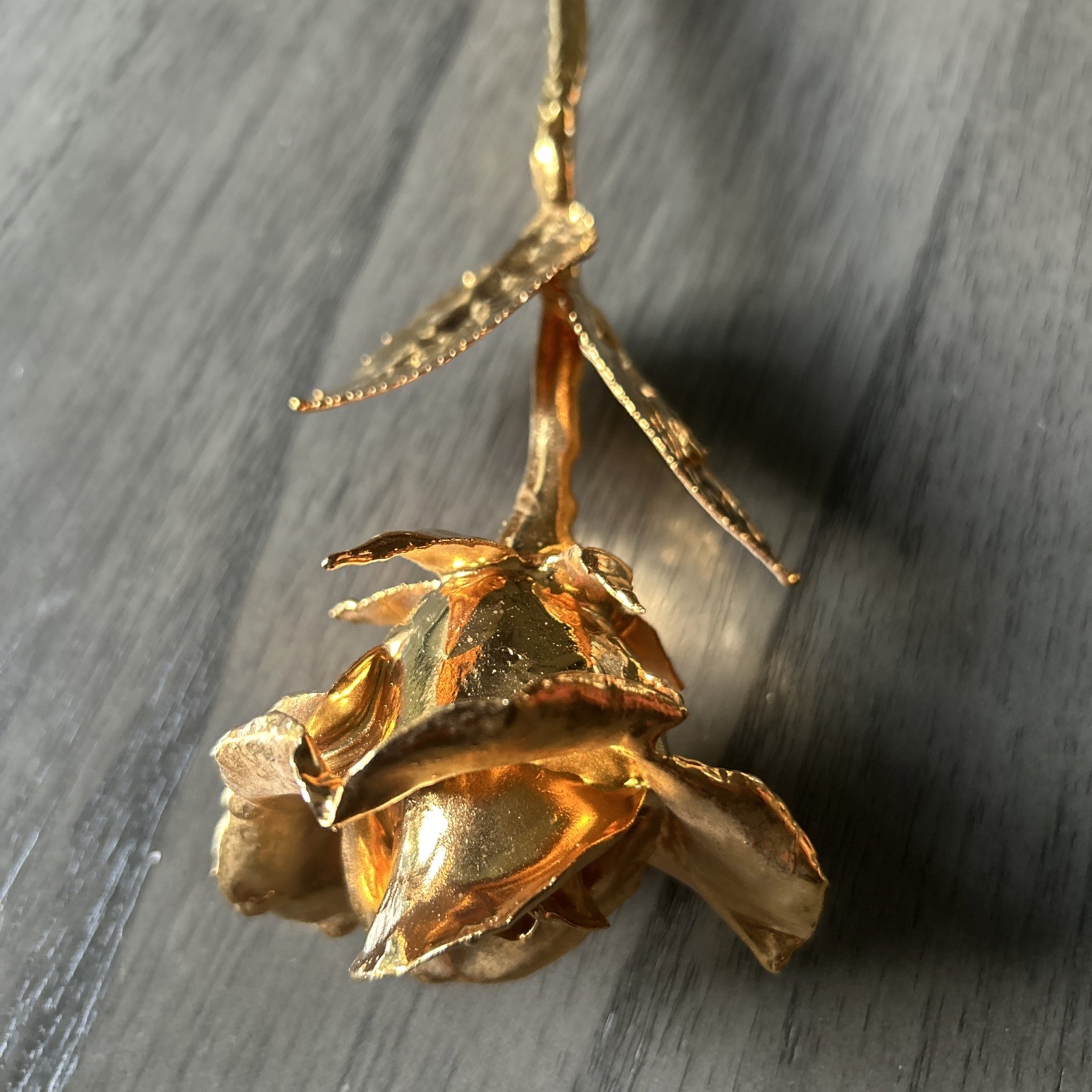 24k Rose Co. Gold Dipped Electroformed Real Rose Made In USA w/Box & Warranty