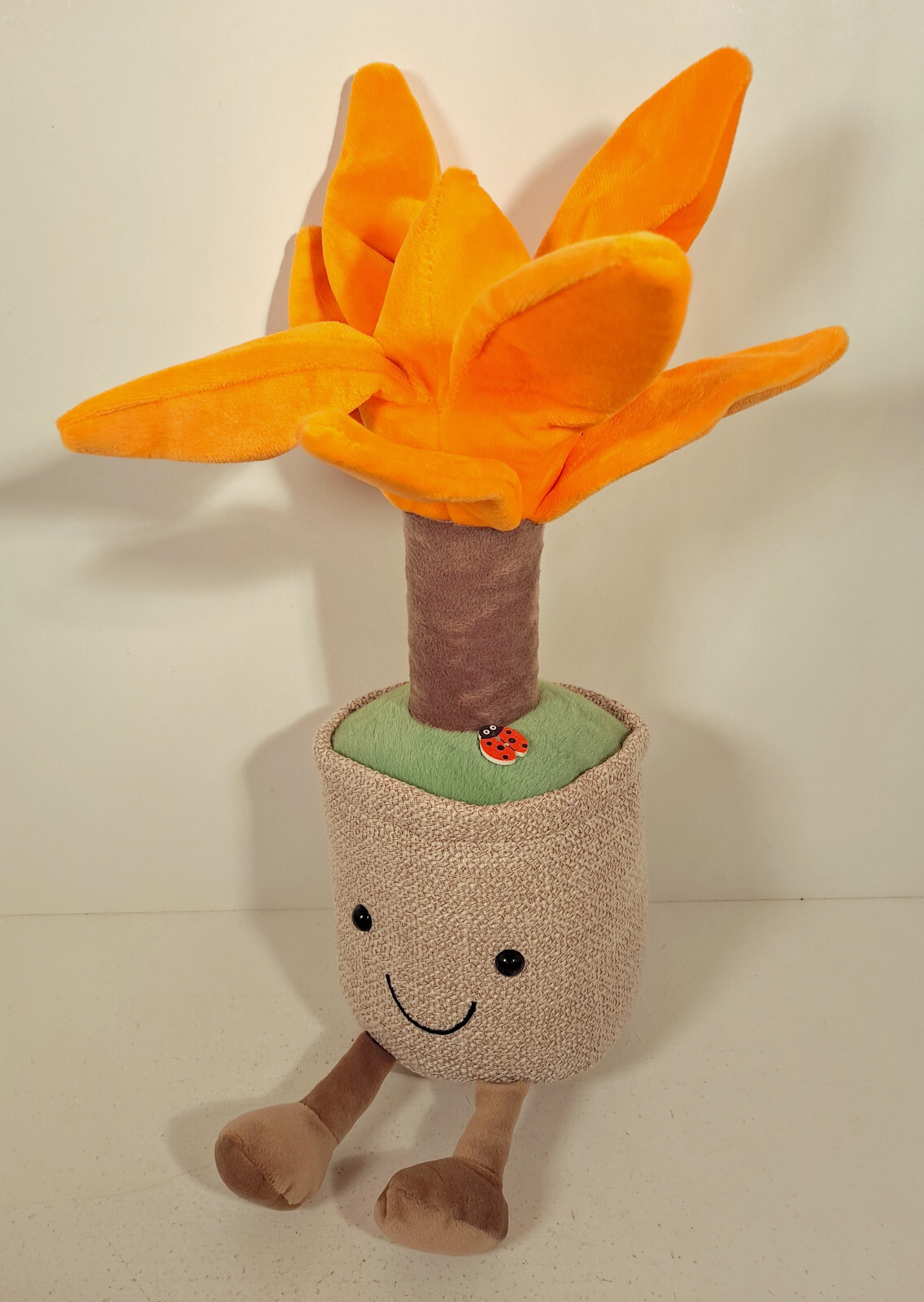 Orang Plush Flower Pot Succulent Tree Happy Plant Doll Stuffed Desk Window Decor