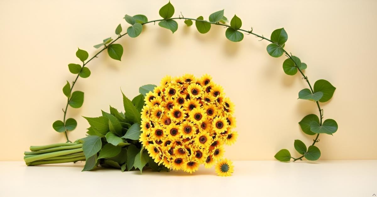 Mini Yellow Artificial Flower Heads 100 PCS Fake Sunflower Fabric Craft Decor