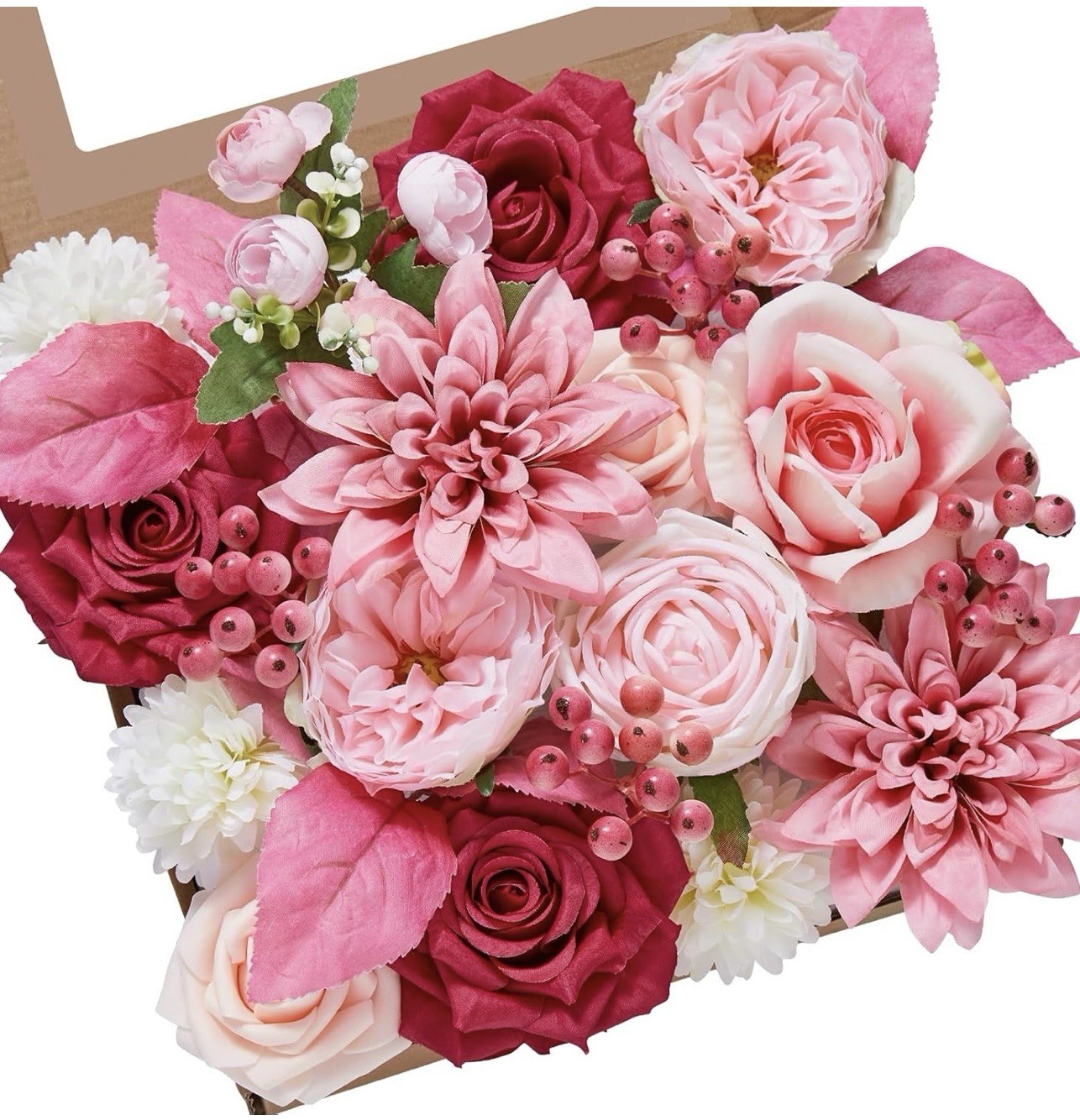 Artificial Hot Pink Silk Flowers for Home Decor DIY – A0208