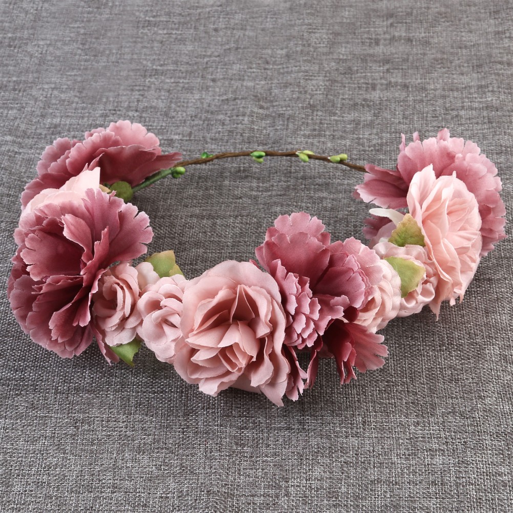 Flower Headband Flower Wreath Crown Hair Bands Floral Garland Headpiece Party