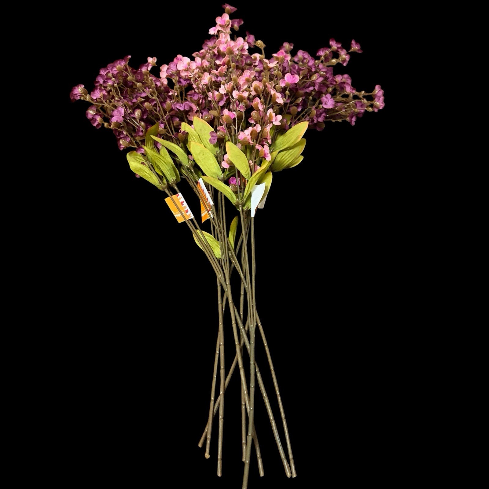8pcs/ Stems Babys Breath/Wild Silk Artificial Flowers Pink Purple Mix 27” New