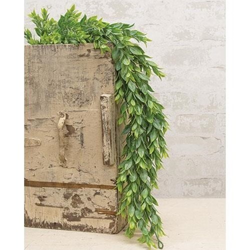 New Cottage Farmhouse GREEN SUCCULENT LEAVES GARLAND Greenery Swag Vine 6′