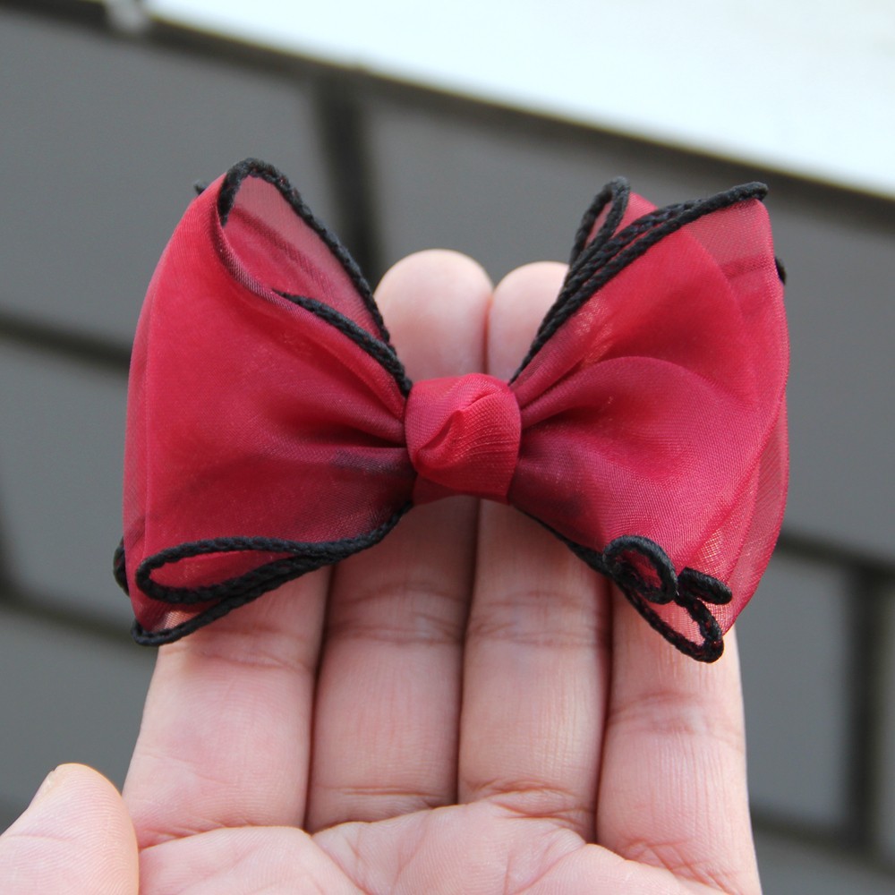 8.5cm Yarn Bows Organza Ribbon Bow Flowers for Bouquet Gift Wrapping Handwork
