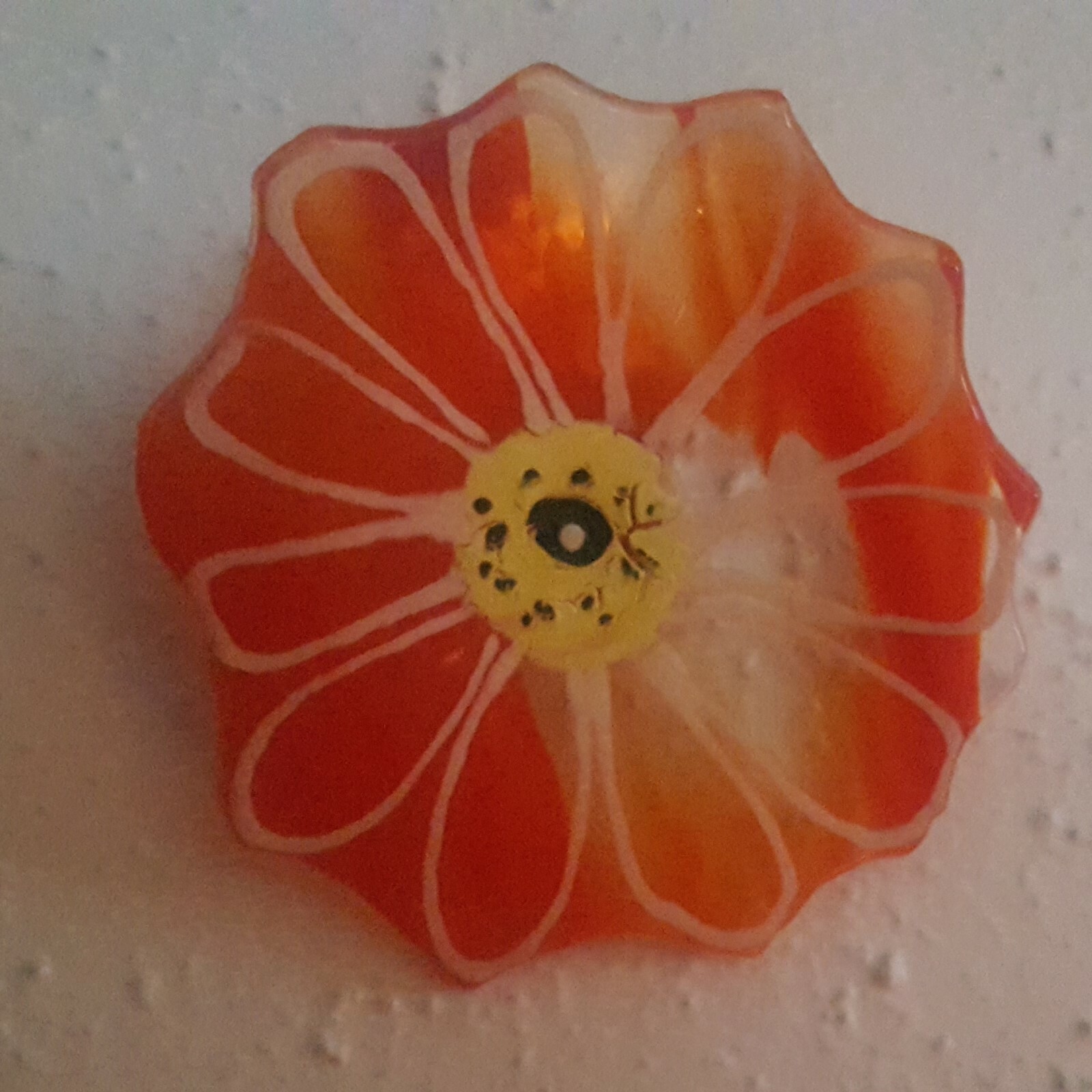 3 3/4″ Forever Flowers with Hangers – Handcrafted with Fused Glass